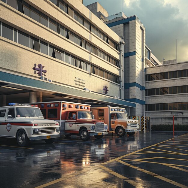 Photo stock photography of an emergency entrance of an american hospital