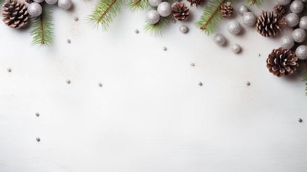 stock photography stijl platte kerst ai gegenereerd Kerst achtergrond illustratie op witte achtergrond