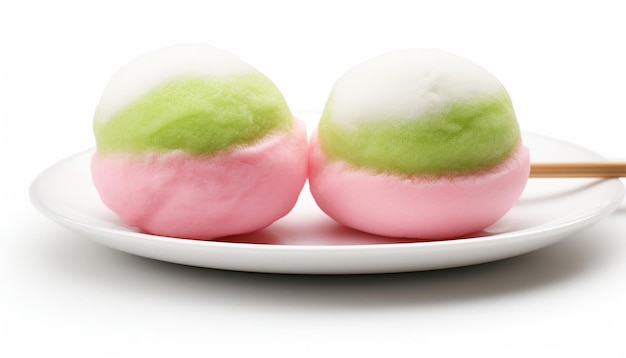 Foto stockfoto van dango japanse dumpling food fotografie roze groene witte kleur