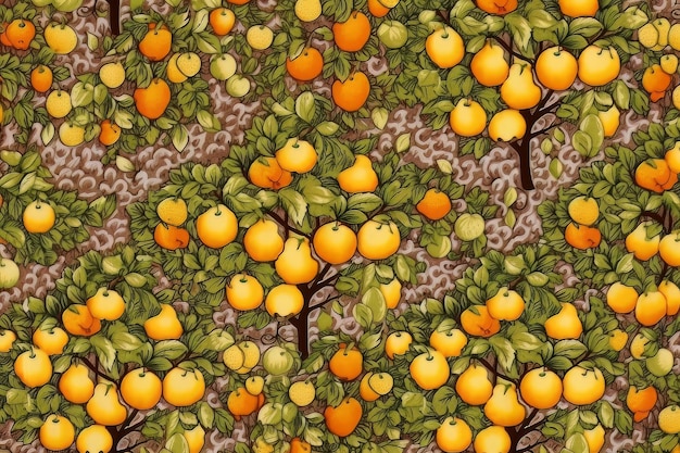 Stockfoto van exorische vruchten en bomen