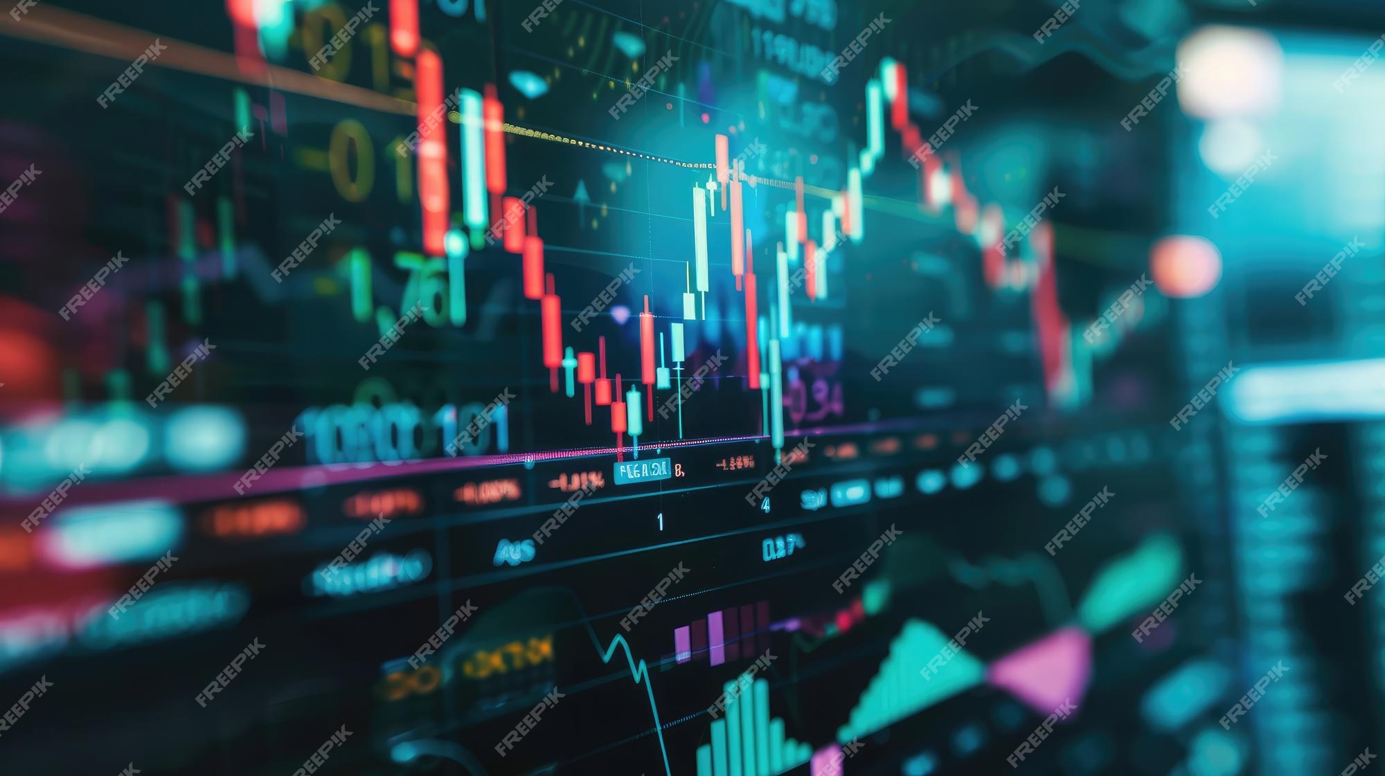 Premium Photo Stockmarket online trading chart candlestick on crypto