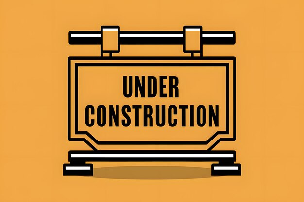 Photo stockphoto illustration of under construction sign with attention grabbing design