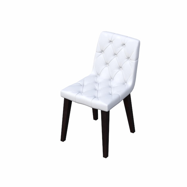 stoel geïsoleerd op een witte achtergrond, interieur meubilair, 3D illustratie, cg renderen