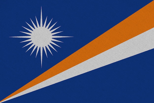 Stoffen vlag van de Marshalleilanden