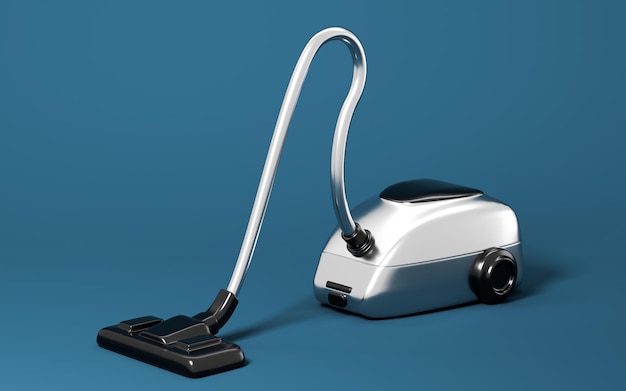 Foto stofzuiger model huishoudelijke apparaten 3d-rendering 3d-illustratie
