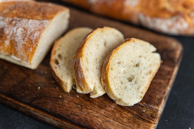 stokbrood brood zacht broodje vers bakkerij eten snack op tafel kopieer ruimte voedsel achtergrond rustiek