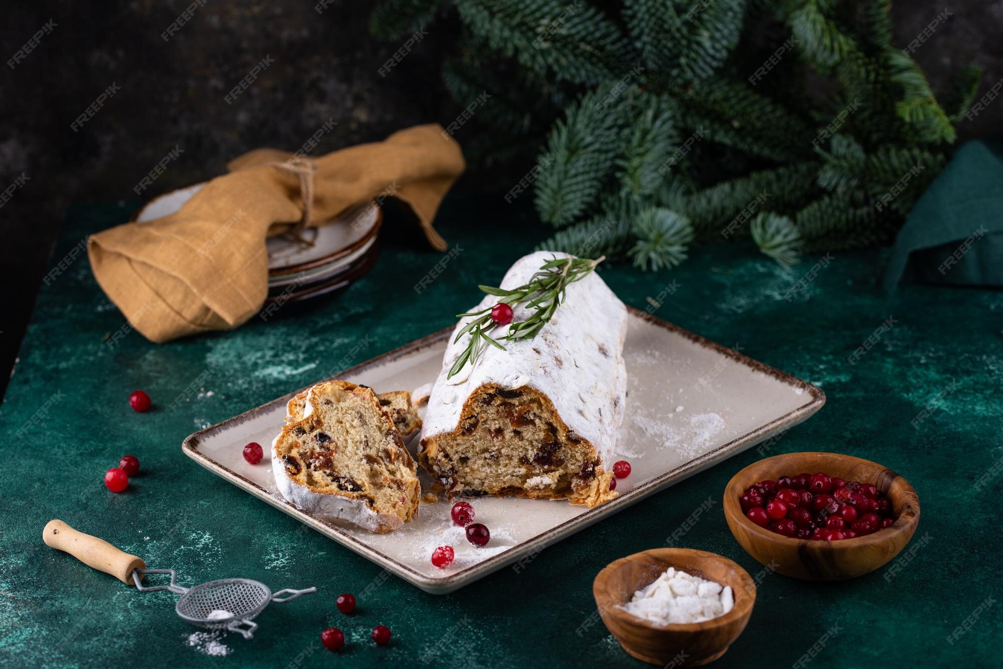 Premium Photo | Stollen traditional festive german christmas cake