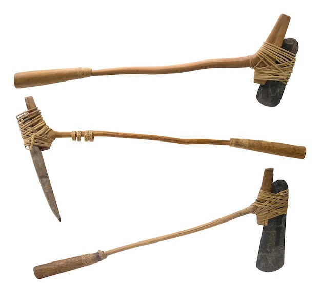 Stone age axe with clipping path