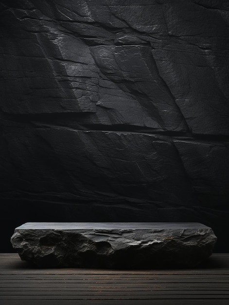 каменная скамейка с черным фоном и черным фоном