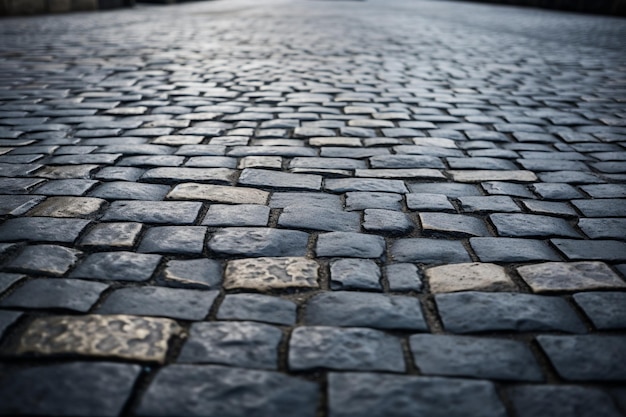 Stone block road pavement