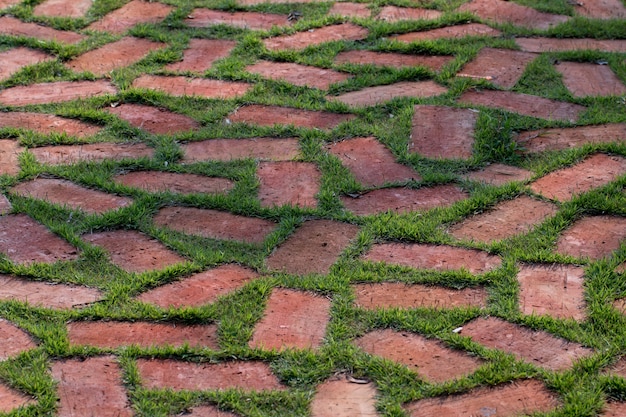 Stone Block with grass outdoor decoration