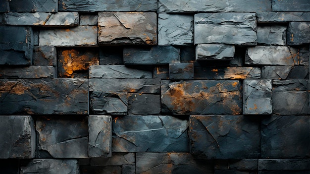 stone blocks in the wall forming an abstract texture