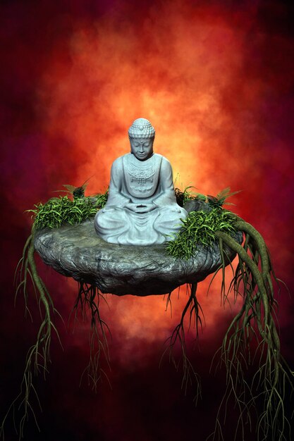 Stone Buddha 3d graphics