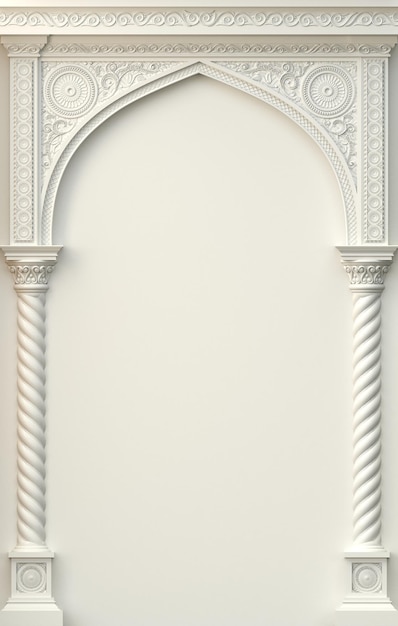 Stone carved classical oriental arch