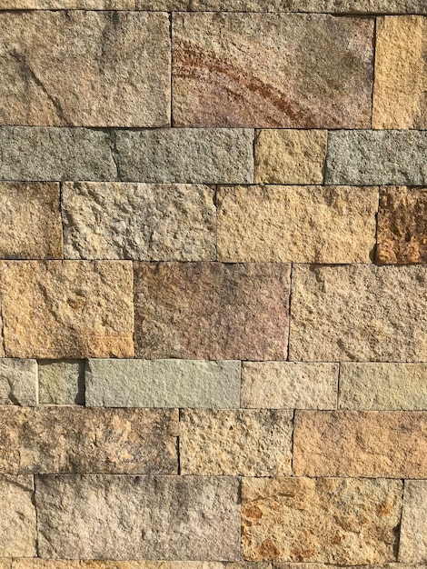 Stone cladding on an exterior wall of a house