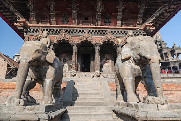 Stone elephant statue