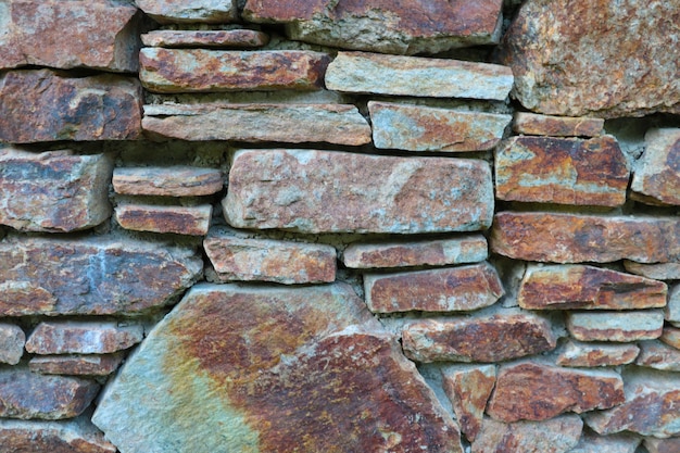 Stone fence or wall of an old building stone background