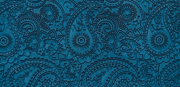 Frammento di pietra motivo texture cetriolo orientale impronta cemento colore blu scuro