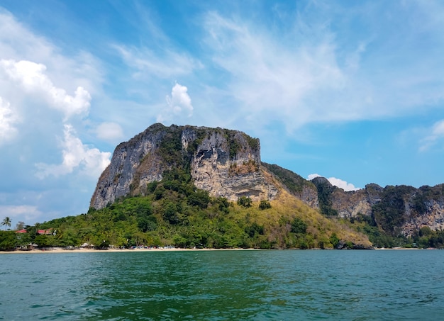 Stone Mountain located the beautiful beach sand Ao Nang, Krabi, Thailand