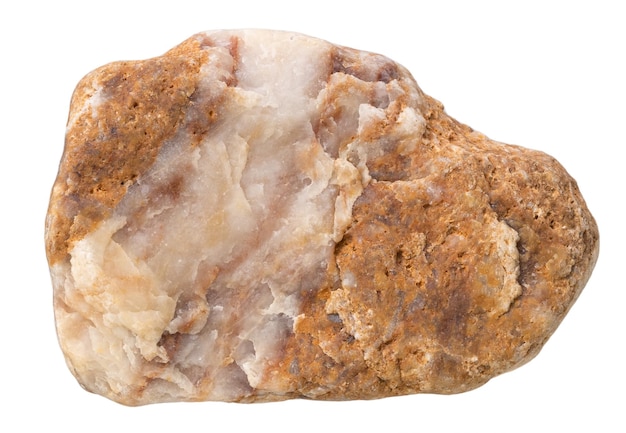 写真 クリッピングで白に分離された石の天然岩は、モックアップアドバタイズに使用できます