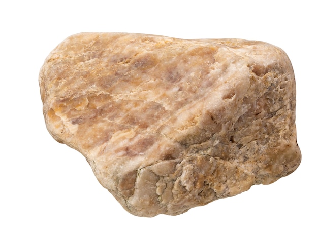 クリッピングパスで白に分離された石の天然岩は、モックアップ広告に使用できます