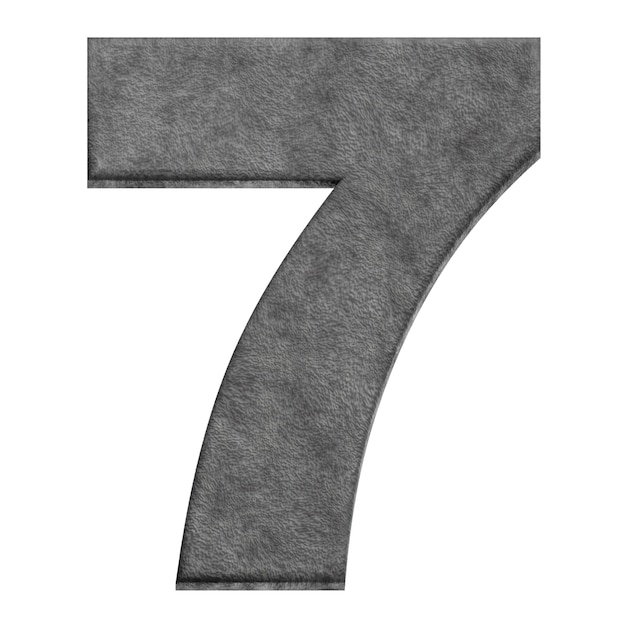 stone number 3d icon isolated on the white background