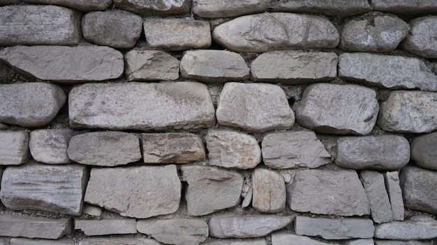 Primo piano senza cuciture di struttura del vecchio muro di pietra che recinta