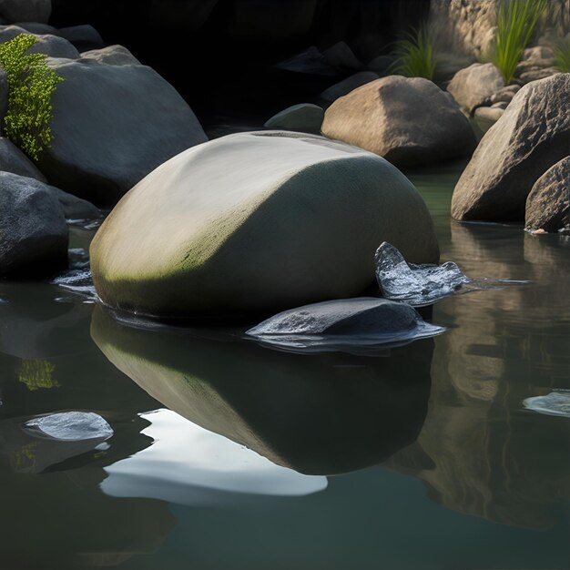 Фото Камень на воде