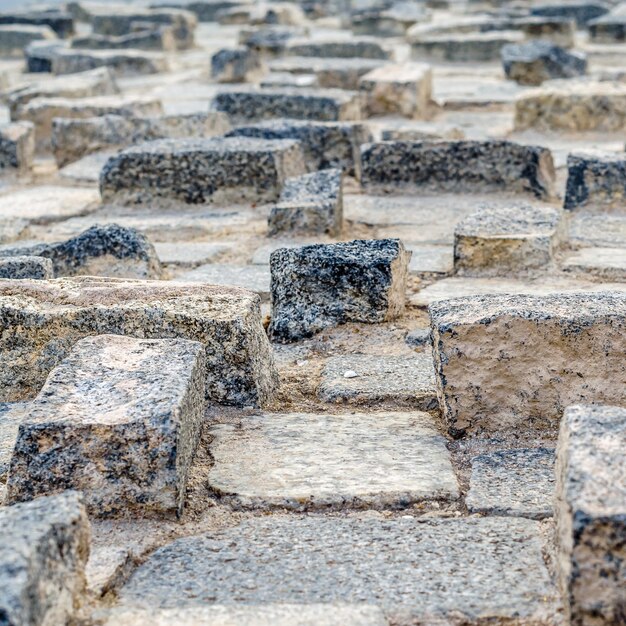 Photo stone pavement pattern detail abstract textured background