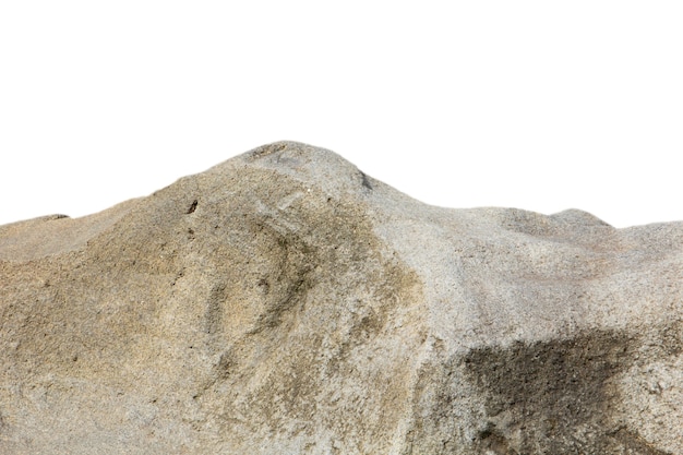 Stone product display podium on white background