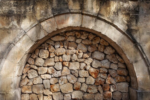 Stone remains in the Bercy Park in Paris