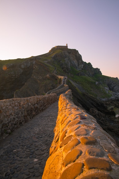 Stone road to the peak