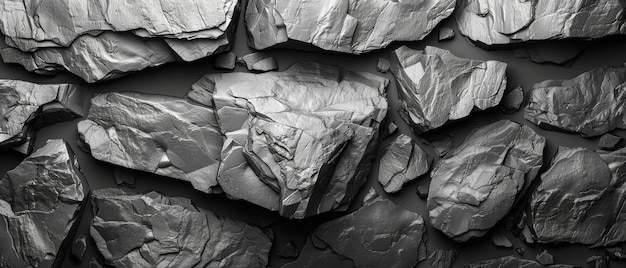 디자인을 위한 암석 그라나이트 배경 깊은 회색 그룬지 산 표면 텍스처 자연 클로즈업 볼 크기 바위 배경 넓은 배너 파노라마