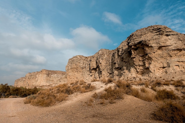 Stone and sand cliffs Galachos de Juslibol