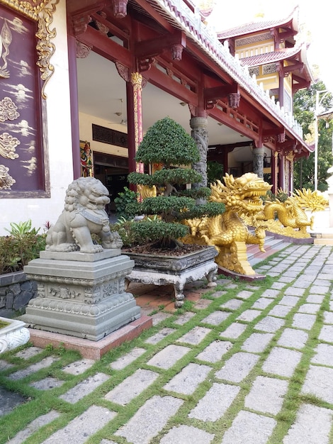 Stone sculptures Vietnam temple