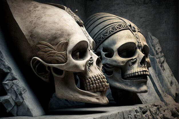 Stone skeletons are a terrifying disguise