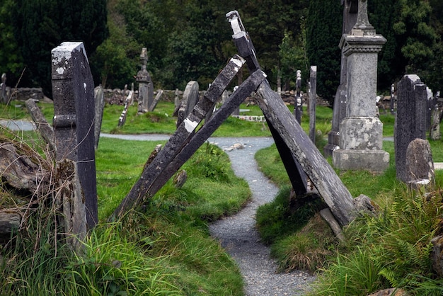 Stone structure in cemetery