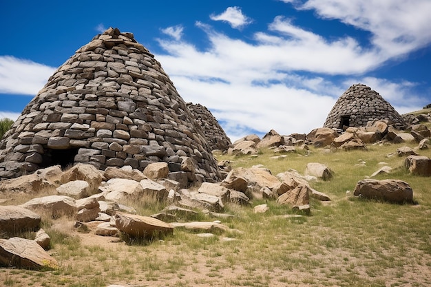 Stone Structures at Medicine Mountain Wyoming