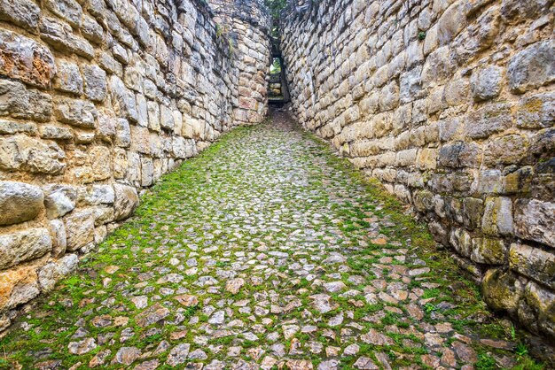 Foto muro di pietra di un edificio storico