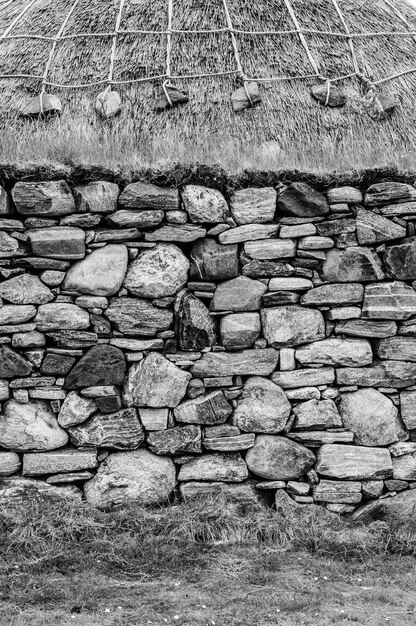 Photo stone wall on house