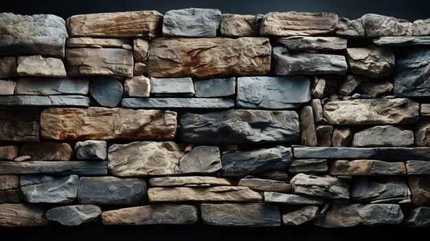 A stone wall isolated on background