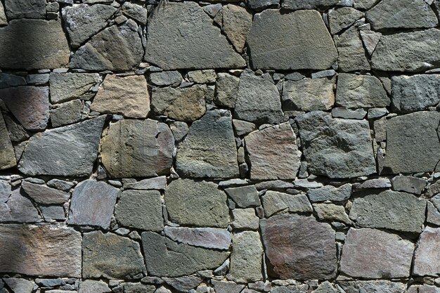 Stone wall texture background grey stone with different sized stones 1