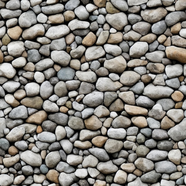 Stone wall texture Seamless background with different sized stones Digital illustration