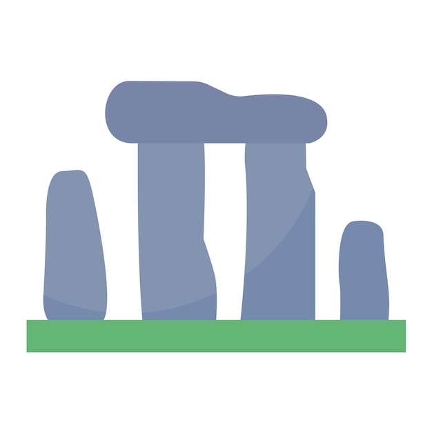 Photo stonehenge flat illustration