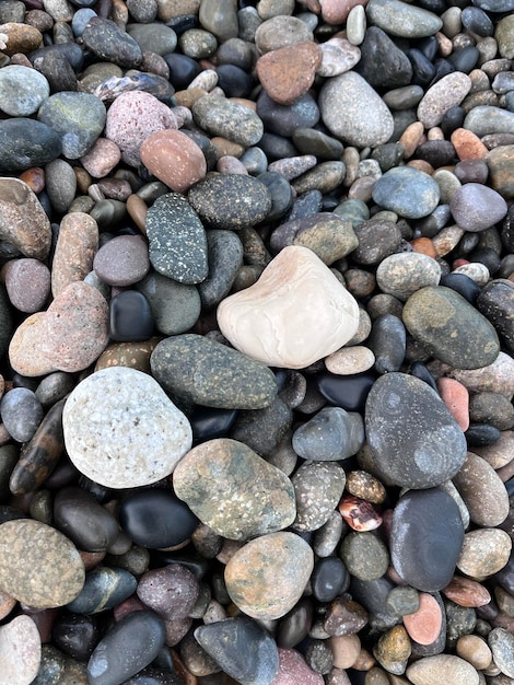 Photo stones background on the patagonia argentina costline