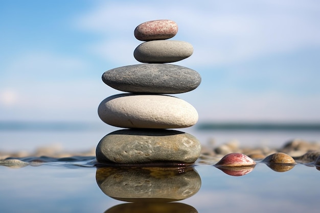 Stones balanced on top of each other