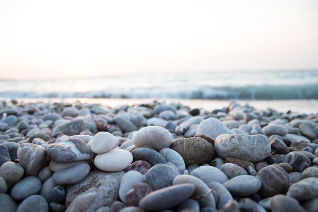 Photo stones on beach