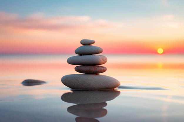 Photo stones nature sea beach balance pebble