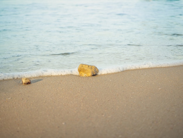 Stones placed on the beach