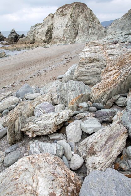 Stones and Rocks on Carro Beach, Galicia, Spain